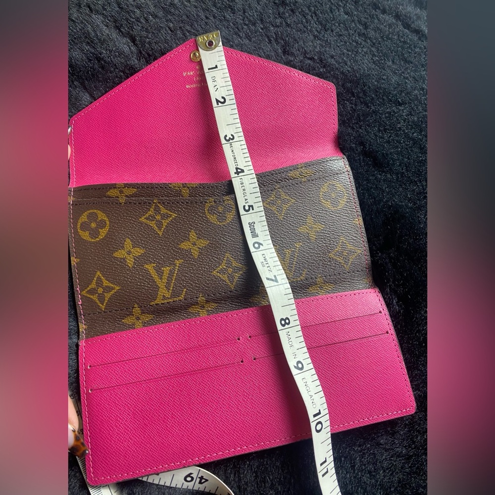 LOUIS VUITTON BROWN JOSEPHINE FUCHSIA MONOGRAM WALLET - Picture 3 of 7